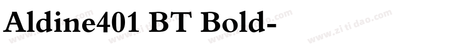 Aldine401 BT Bold字体转换
